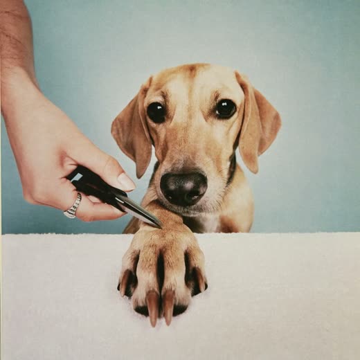 A dog's paw having its nails clipped